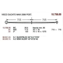 BALLESTA T PARAB. DUCATO MAXI 2H 70/16 715+715 C/S