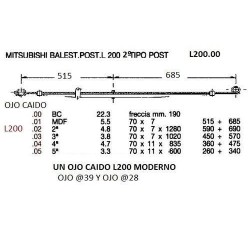 REFUERZO. 2 HOJAS  T. REFORZADAS BALLESTAS MITSUBISHI PICK-UP 70/7 660+705