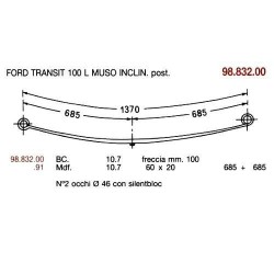 BALLESTA T PAR FORD TRANSIT 100 60/20 685+685 C/S
