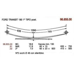 MAESTRA BALLESTA T PAR FORD TRANSIT 190 60/15 635+755 @46 C/S
