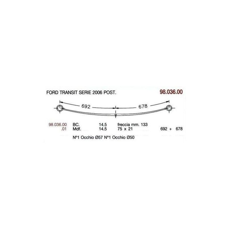 MAESTRA BALLESTA T PAR FORD TRANSIT 75/20 692+678