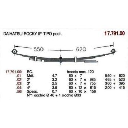 BALLESTA T DAIHATSU ROCKY 60/7 550+620 @40 @33