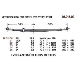 BTA REFOR T MITSSUB L200 OJOS RECTOS ANTES 2006 4+2H 70/7 515+685 @40 @28