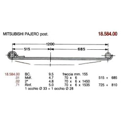 RFZO. T .MITSUBISHI PAJERO 70/6 725+810