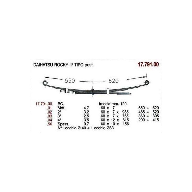 KIT DE REFUERZO DAIHATSU ROCKY 60/7 550+620 @40 @33