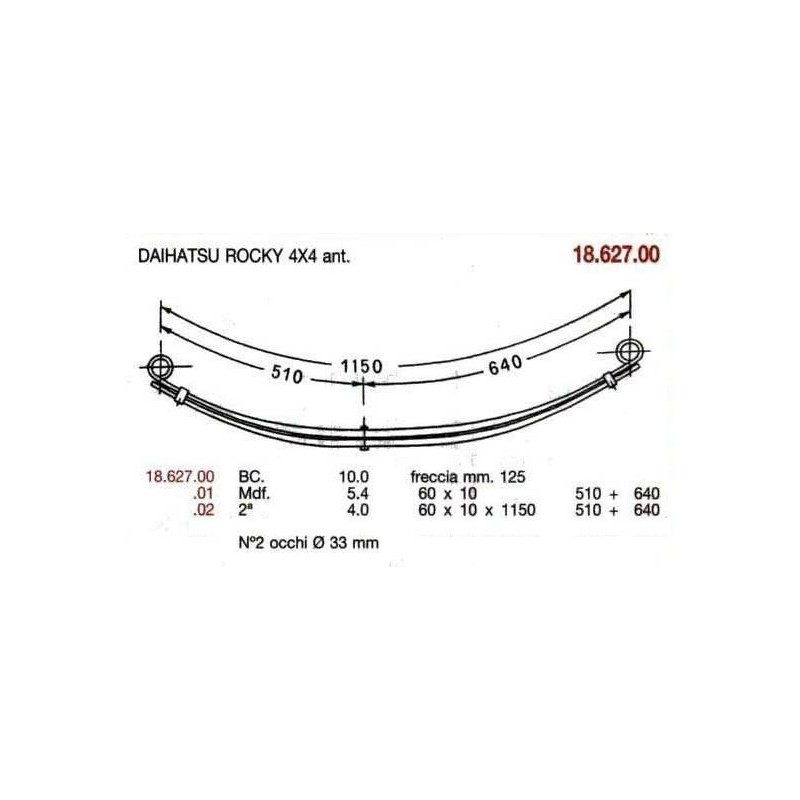 1ª D PAR DAIHATSU ROCKY 60/10 510+640 @33