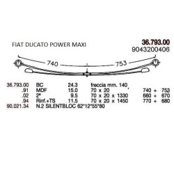 KIT RFZO T PAR  DUCATO POWER MAXI 70/20 770+680