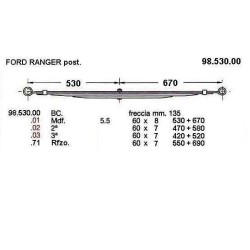 KIT RFZO. T. FORD RANGER 60/7 550+690