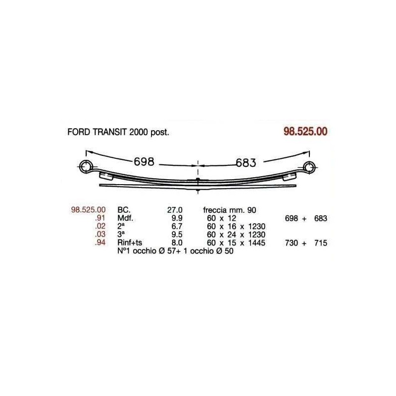 KIT RFZO T PAR FORD FT350TDI 60/15 730+715 O/BAJO