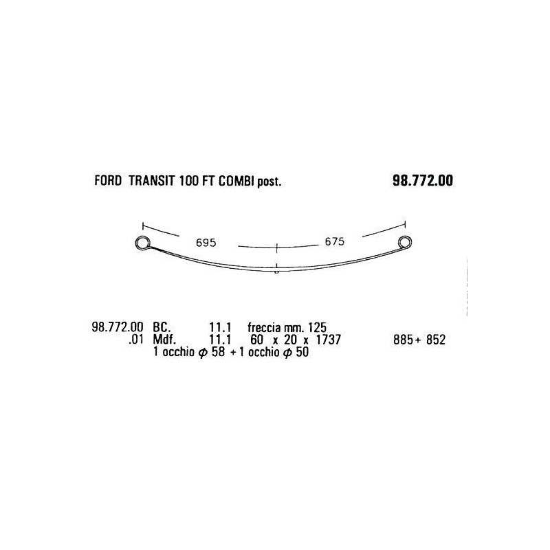 KIT RFZO T PAR FORD TRANSIT 60/18*1410