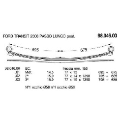 1ª T PAR FORD TRANSIT 75/13 695+675 CH. LARGO