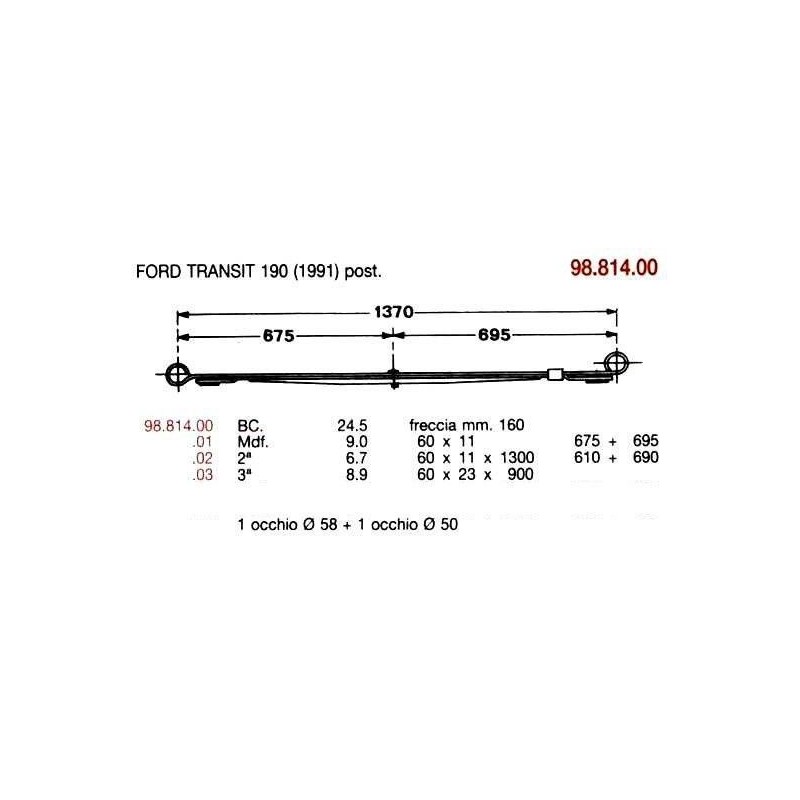 3ª T FORD TRANSIT 190 60/23*900