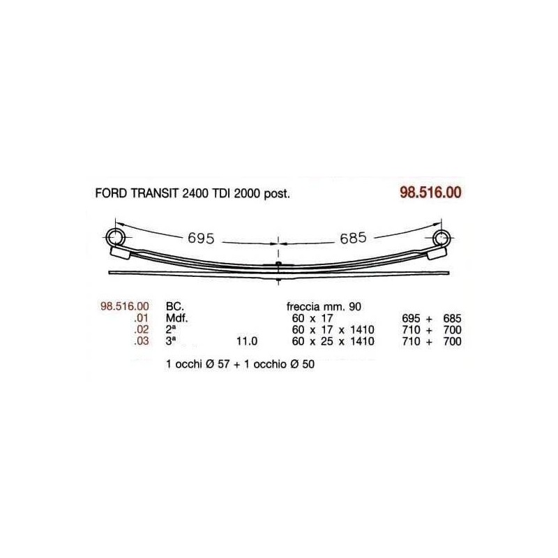 2ª TA PAR FORD 2400 TDI 60/17 710+700