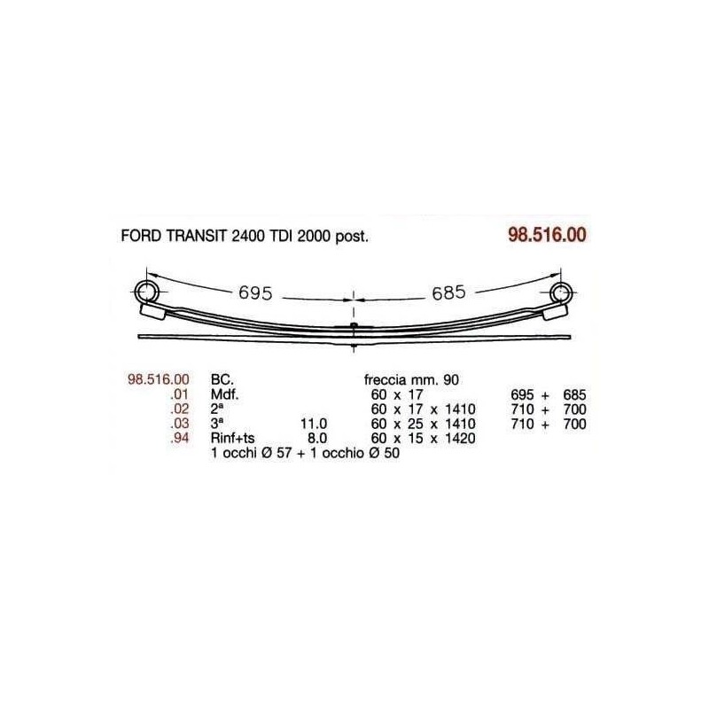 KIT RFZO T PAR FORD 2400 TDI 60/15 730+715 O/ALTO