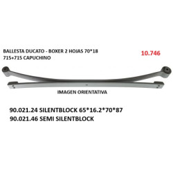 KIT DE REFUERZO DE BALLESTA DUCATO - BOXER 2 HOJAS 70*18 715+715