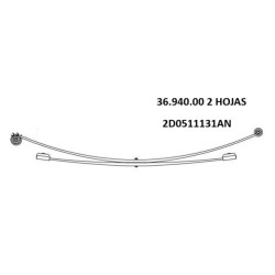 KIT REFUERZO BALLESTAS 2 HOJAS VOLKSWAGEN 35LT 70/22 780+800