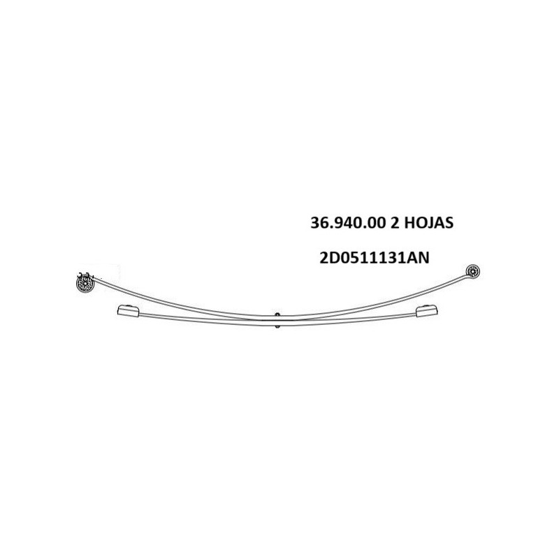 KIT REFUERZO BALLESTAS 2 HOJAS VOLKSWAGEN 35LT 70/22 780+800