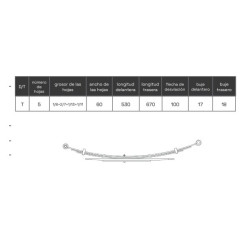 BALLESTA TRASERA  FORD RANGER 1999 - 2006