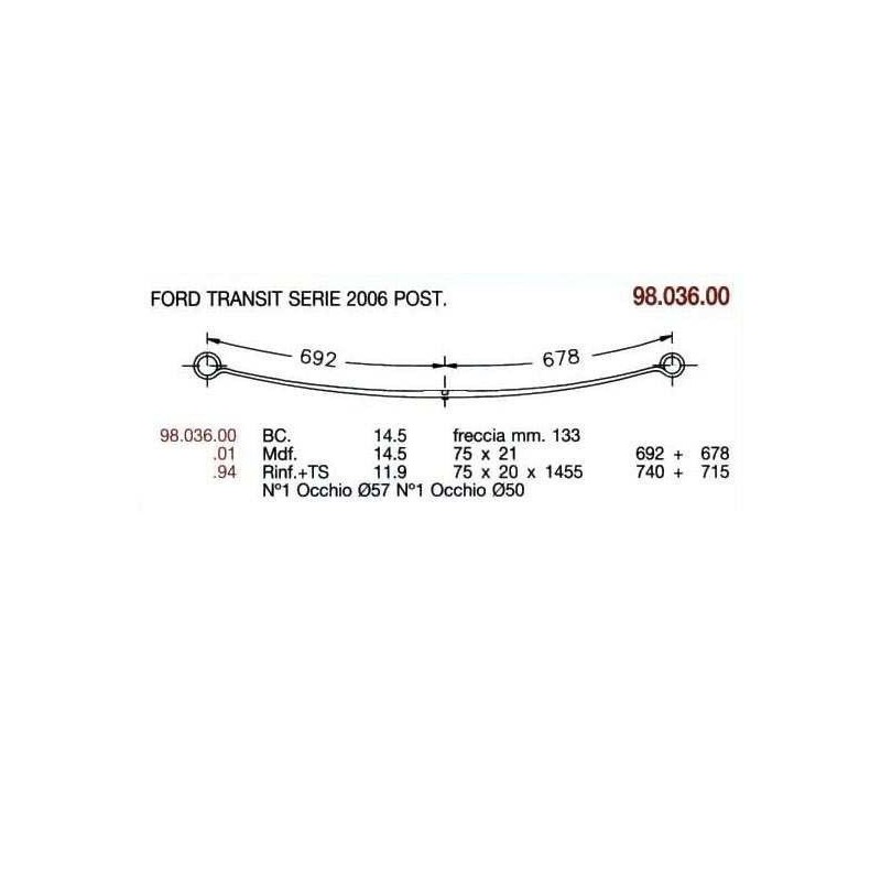 KIT RFZO T PAR TRANSIT 2006 75/20 725+725 TETON