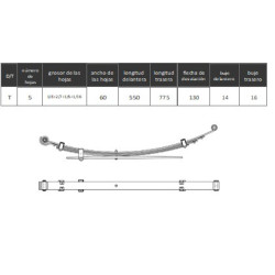 BALLESTA TRASERA MITSUBISHI L200 2014 - ADELANTE