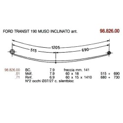 KIT RFZO D PAR FORD TRANSIT 190 60/15 680+730