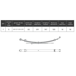 KIT DE REFUERZO BALLESTA ISUZU D-MAX 2012-ADELANTE 898215510