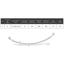 MAESTRA DE LA BALLESTA MITSUBISHI L200 1996-2007 MR353084 MR519580