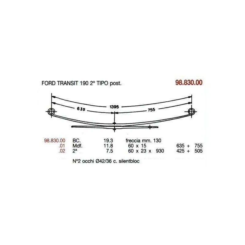 1ª T PAR FORD TRANSIT 190 60/15 635+755 @42@36