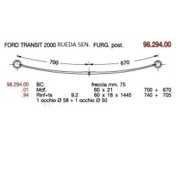 KIT RFZO T PAR FORD 200 RUEDA/SENCI 60/18 750+705