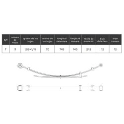 SEGUNDA DE LA BALLESTA VOLKSWAGEN AMAROK 2010-2022 2H0511151AC
