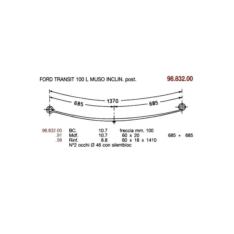 KIT RFZO T PAR FOD TRANSIT 100 60/18*1410