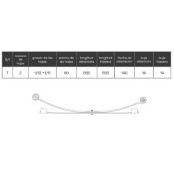 BALLESTA FORD CONNECT 2002-2013 2 HOJAS 2T145560ER