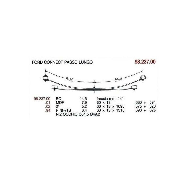 KIT RFZO T PAR FORD CONNECT 60/13 690+625
