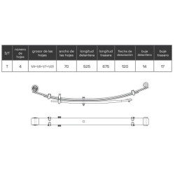 BALLESTA HYUNDAI H-1 2008-ADELANTE 551004H700