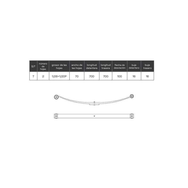 BALLESTA IVECO DAILY 2014 - ADELANTE 5801642218 HD HEAVY DUTY