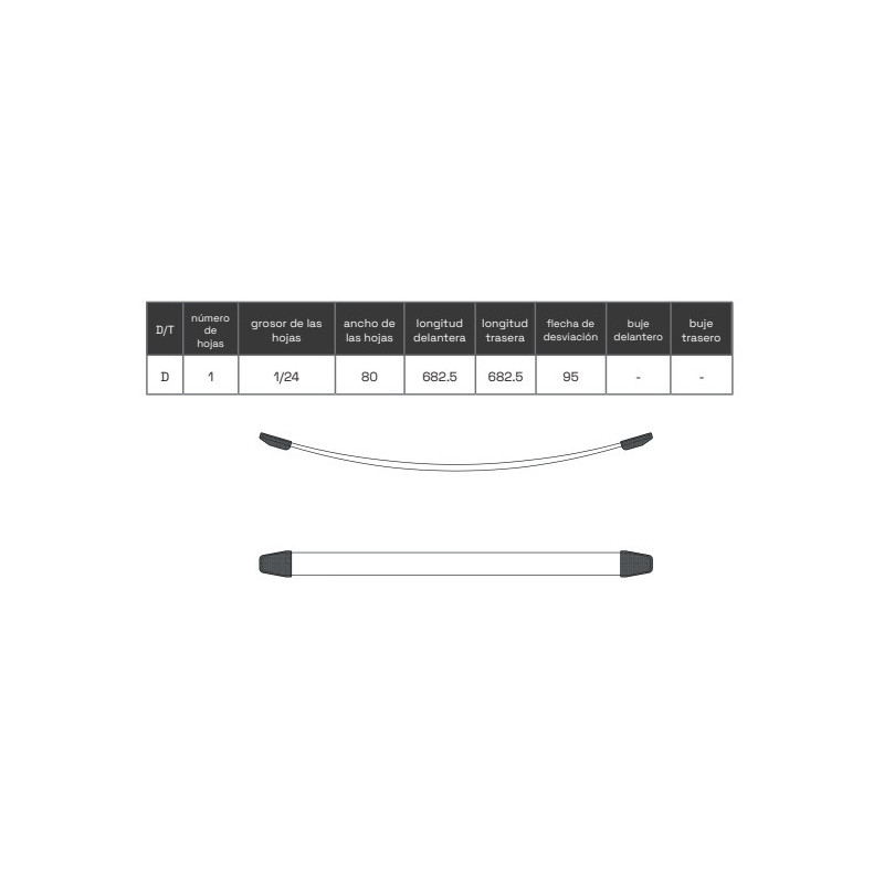 BALLESTA REFORZADA TRANSVERSAL IVECO DAILY 1999 - ADELANTE 500340499