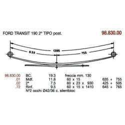 KIT RFZO T PAR FORD TRANSIT 190 60/15 645+765