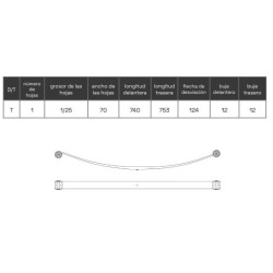 BALLESTA MERCEDES SPRINTER VOLKSWAGEN LT 1995-2006 9033201706 9033201606