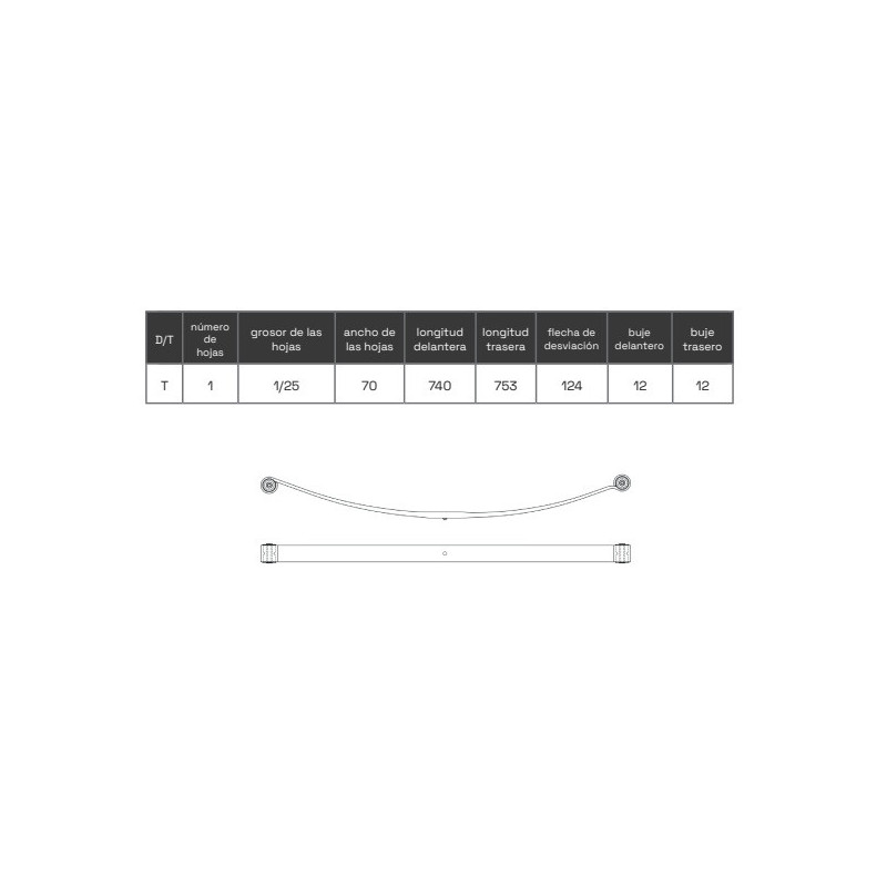 BALLESTA MERCEDES SPRINTER VOLKSWAGEN LT 1995-2006 9033201706 9033201606