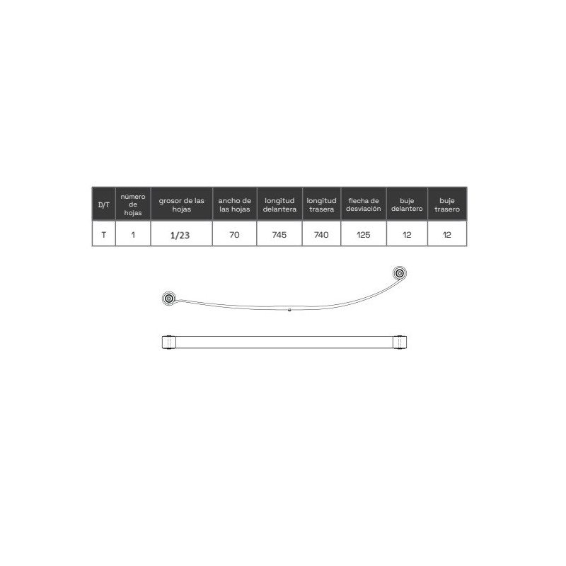 BALLESTA MERCEDES SPRINTER 2018 - ADELANTE 9103204800 9103204700