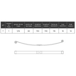 BALLESTA RENAULT MASTER NISSAN NV400 OPEL MOVANO 2010 - ADELANTE 550200064R