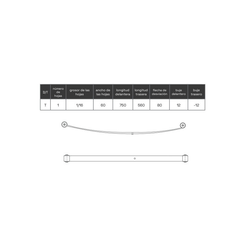 BALLESTA VOLKSWAGEN CADDY 2008-2020 2K5511151AC