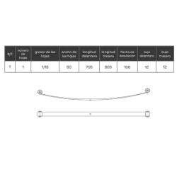 BALLESTA VOLKSWAGEN CADDY 2008-2020 2K5511151K
