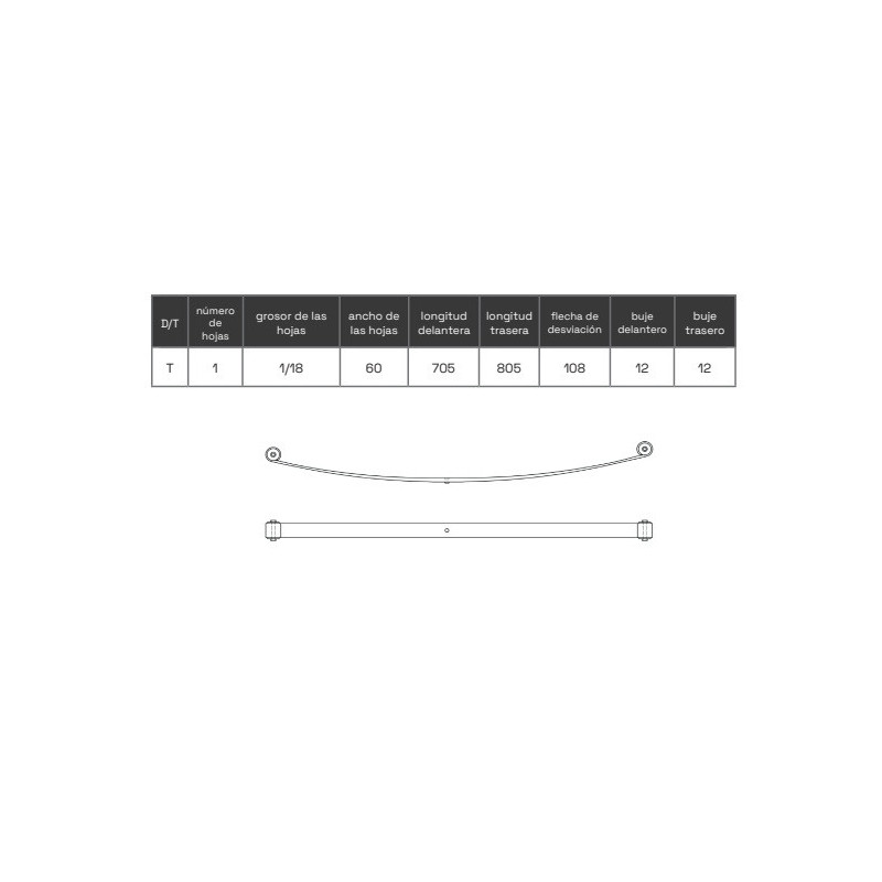 BALLESTA VOLKSWAGEN CADDY 2008-2020 2K5511151K