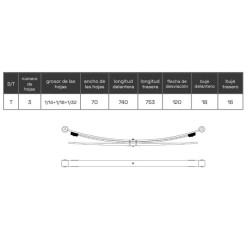 BALLESTA MERCEDES SPRINTER 1995-2006 9053200206