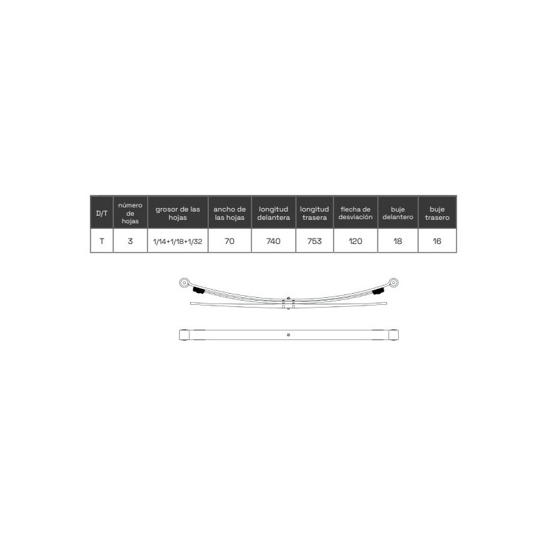 BALLESTA MERCEDES SPRINTER 1995-2006 9053200206
