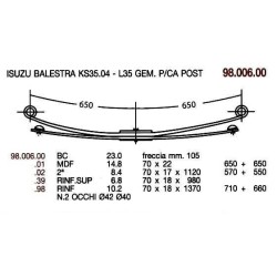 KIT RFZO T PAR ISUZU KS35.04 70/18 710+660