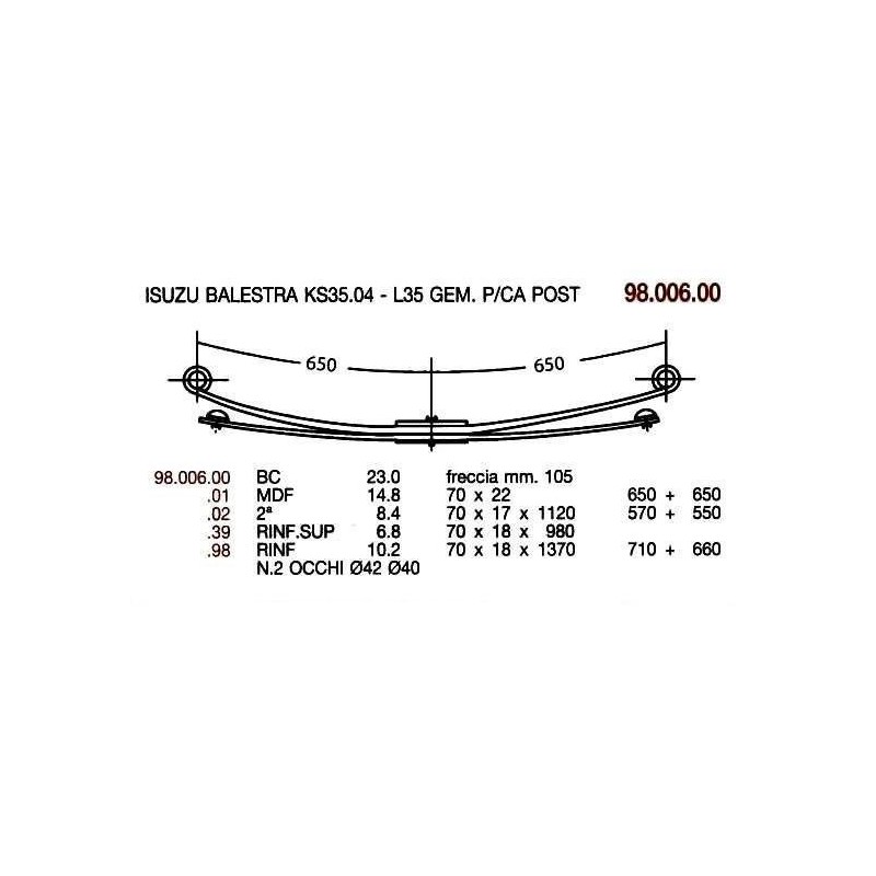 KIT RFZO T PAR ISUZU KS35.04 70/18 710+660