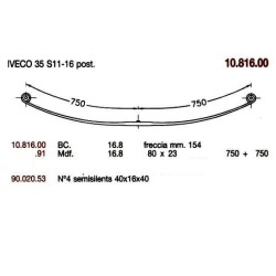 BTA. T PAR IVECO DAILY 35 1H 80/23 750+750 C/S