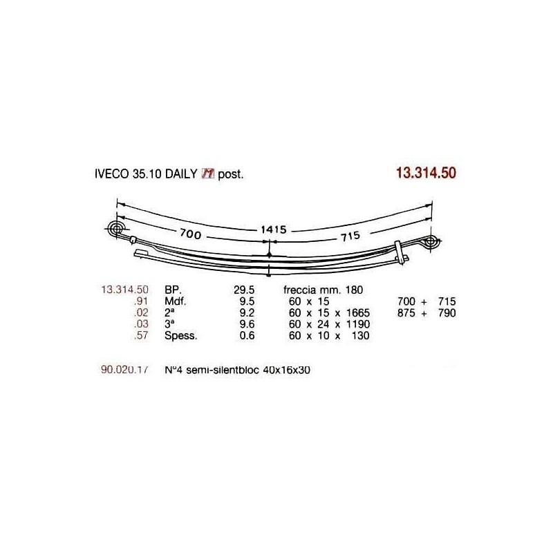BTA T PAR IVECO 35.10 2H 60/15 700+715 @16